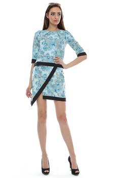 Bluza turcoaz de dama, ROH, aspect vintage Bluza turcoaz de dama, ROH, aspect vintage