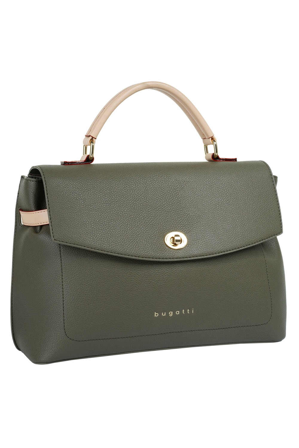 Geanta dama, Bugatti, seria Ella, piele sintetica, verde olive