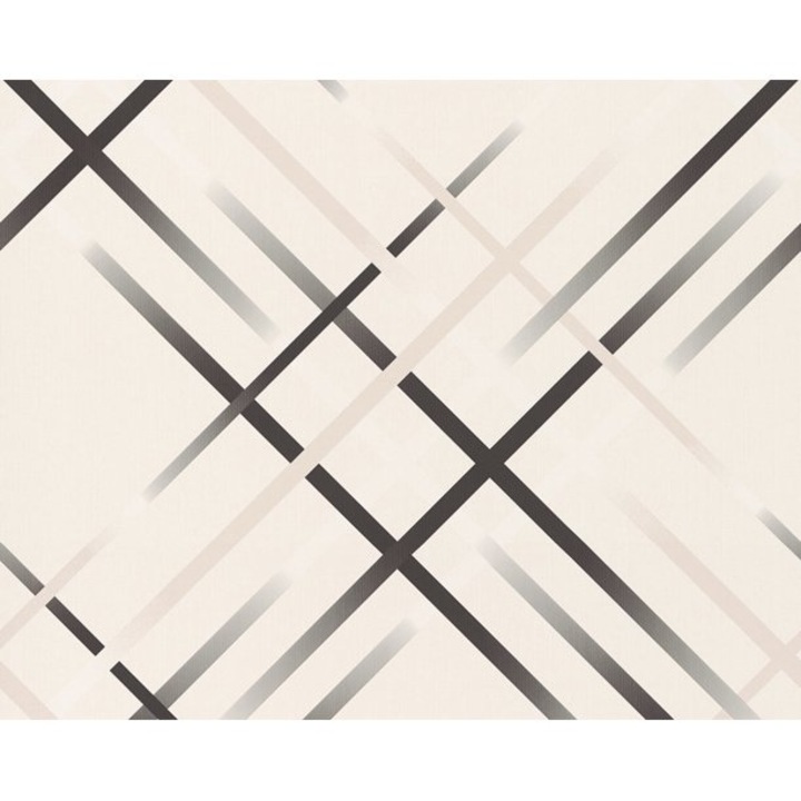 Tapet, AS Creation, 934691, Crem/Metalic/Negru, 10.05 x 0.53 m