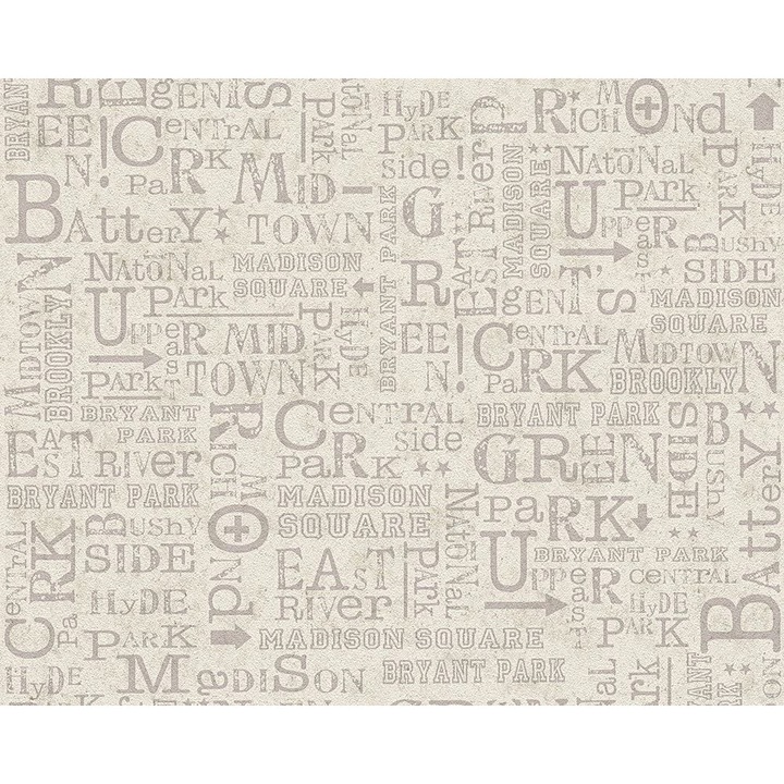 Tapet, AS Creation, 956722, Maro/Crem, 10.05 x 0.53 m