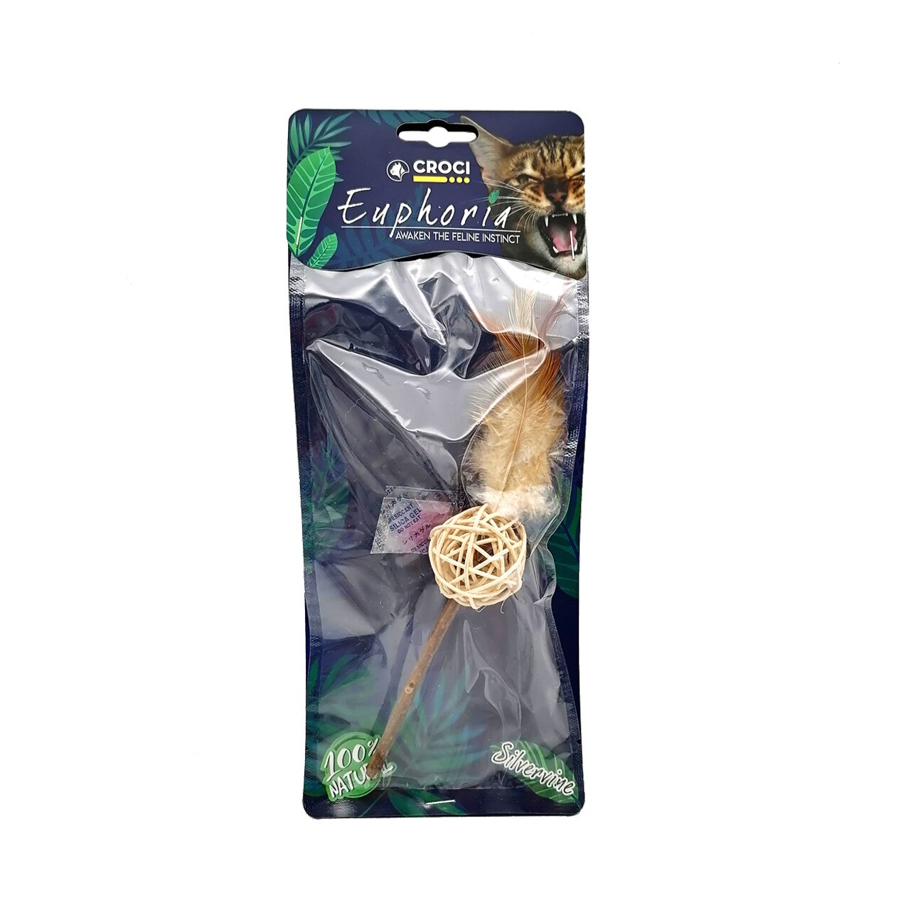 Jucarie pentru pisici, Croci, Euphoria, cu iarba matei, 11 cm, c6098570