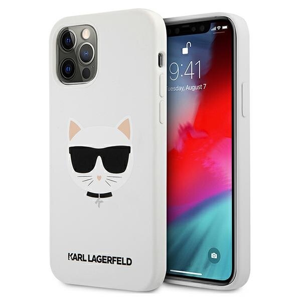 Husa pentru iPhone 12 / 12 Pro Karl Lagerfeld Silicone Choupette white