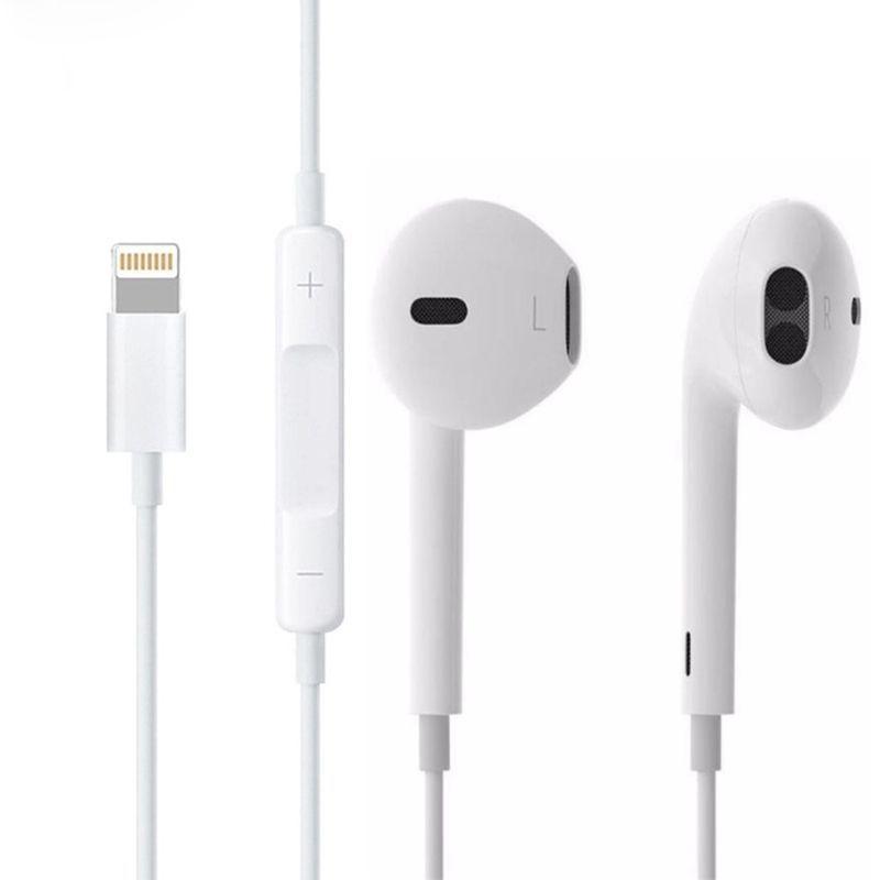 Casti Apple, MMTN2ZM/A, Microfon, Control sunet, Conector Lightning, Alb