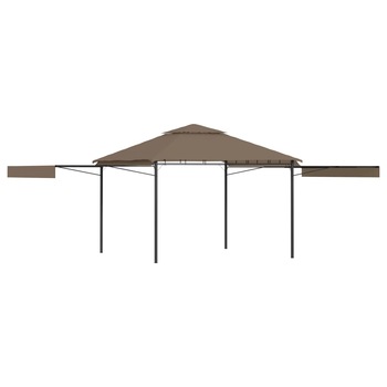 Pavilion de gradina cu extensii acoperis duble, vidaXL, Poliester, 3 x 3 x 2,75 m 180 g/m², Gri taupe Pavilion de gradina cu extensii acoperis duble, vidaXL, Poliester, 3 x 3 x 2,75 m 180 g/m², Gri taupe