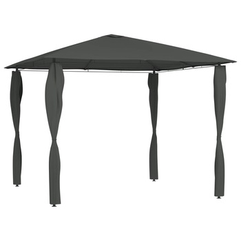 Pavilion cu pereti laterali, vidaXL, Textil-otel, 3 x 3 x 2.6 m, 160 g/m², Antracit Pavilion cu pereti laterali, vidaXL, Textil-otel, 3 x 3 x 2.6 m, 160 g/m², Antracit