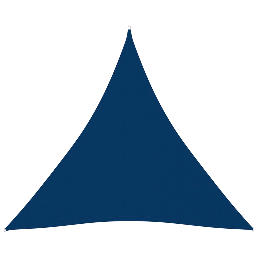 Copertina parasolar triunghiular vidaXL, Tesatura oxford cu invelis din PU, 5 x 6 x 6 m, Albastru