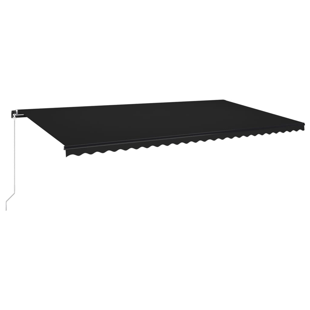 Copertina retractabila manual vidaXL, Aluminiu, 600 x 350 cm, Antracit