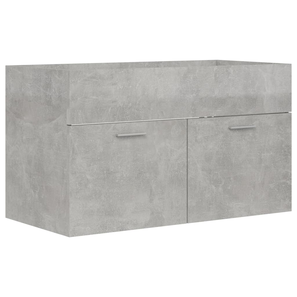 Dulap de chiuveta baie, vidaXL, PAL, 80 x 38,5 x 46 cm, Gri ciment