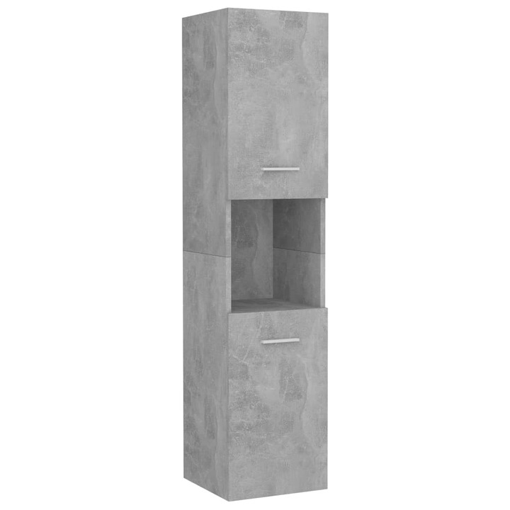 vidaXL betonszürke forgácslap fürdőszobaszekrény 30 x 30 x 130 cm 805001