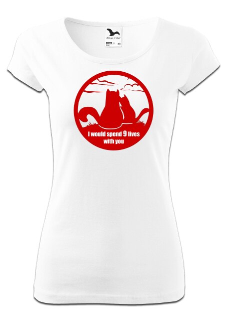 Tricou dama,K-off,Pisica 9 vietii