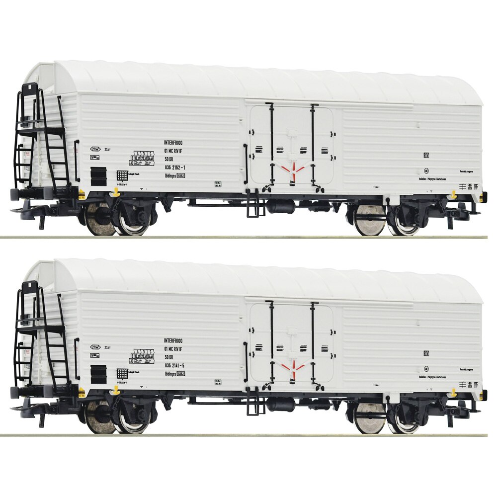 Set Vagoane Frigorifice tip IBBH, Roco, scara H0, 2 piese