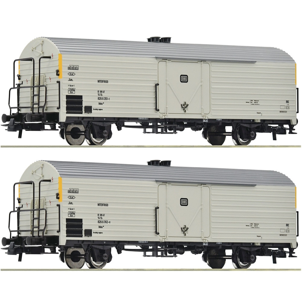 Set Vagoane Frigorifice tip IBBKS 398 DB, Roco, scara H0, 2 piese