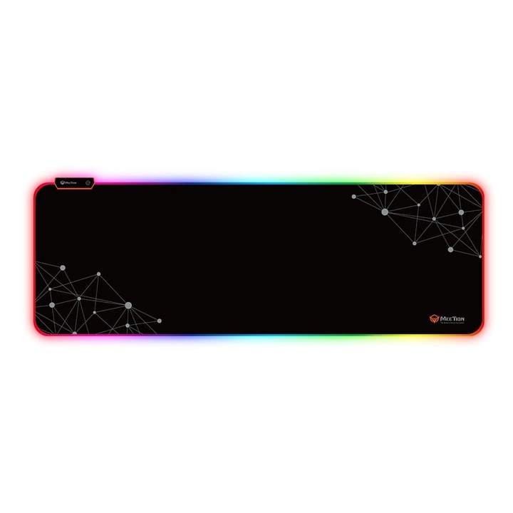 Mouse pad Gaming iluminat RGB Meetion PD121, 880 x 309.5 x 4 mm, negru