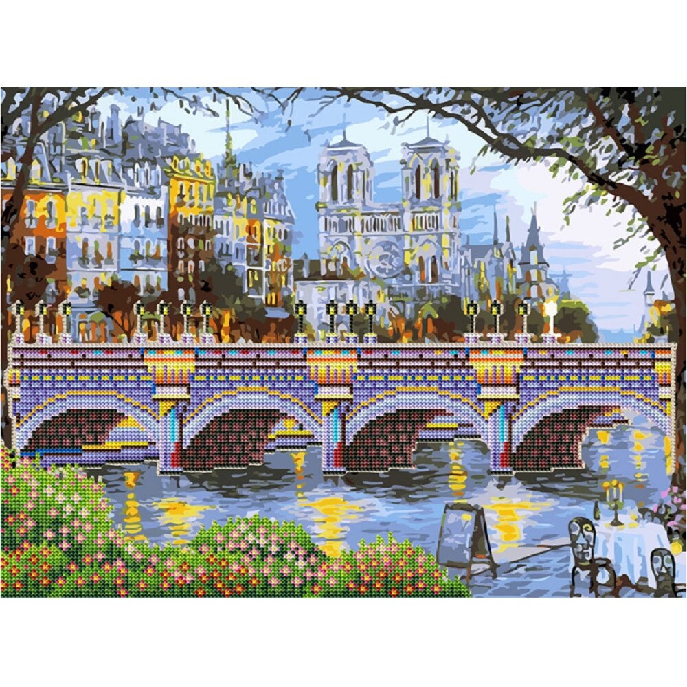 Pictura pe numere Mix combinata cu Mozaic cu diamante , 40X50 cm ACK004