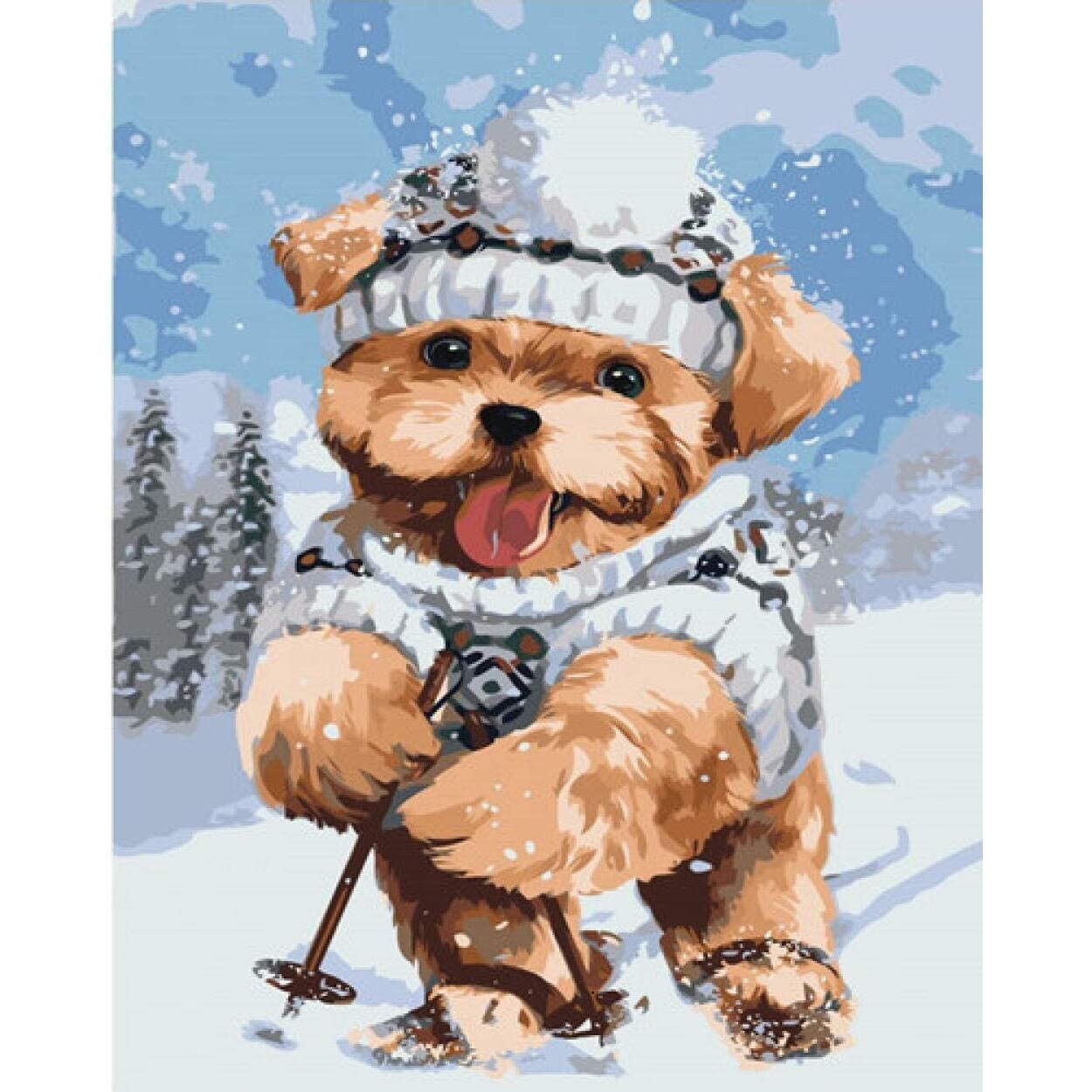 Pictura pe numere, panza pe rama 40X50 cm A100