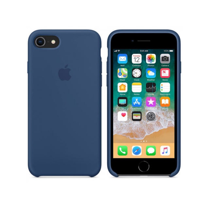 Силиконов Кейс за Apple iPhone SE 2020, Противоударен, Тъмносин