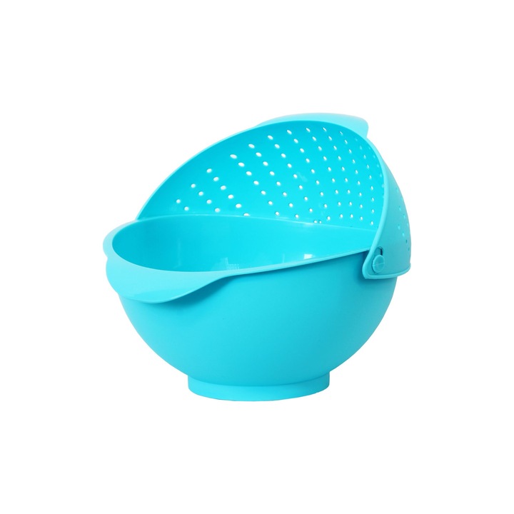 Bol cu strecuratoare Domotti 3L, 24x22x12,5cm albastru Otello