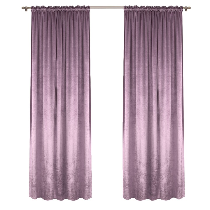 Завеса Velur L390, Розов, 135x250 см