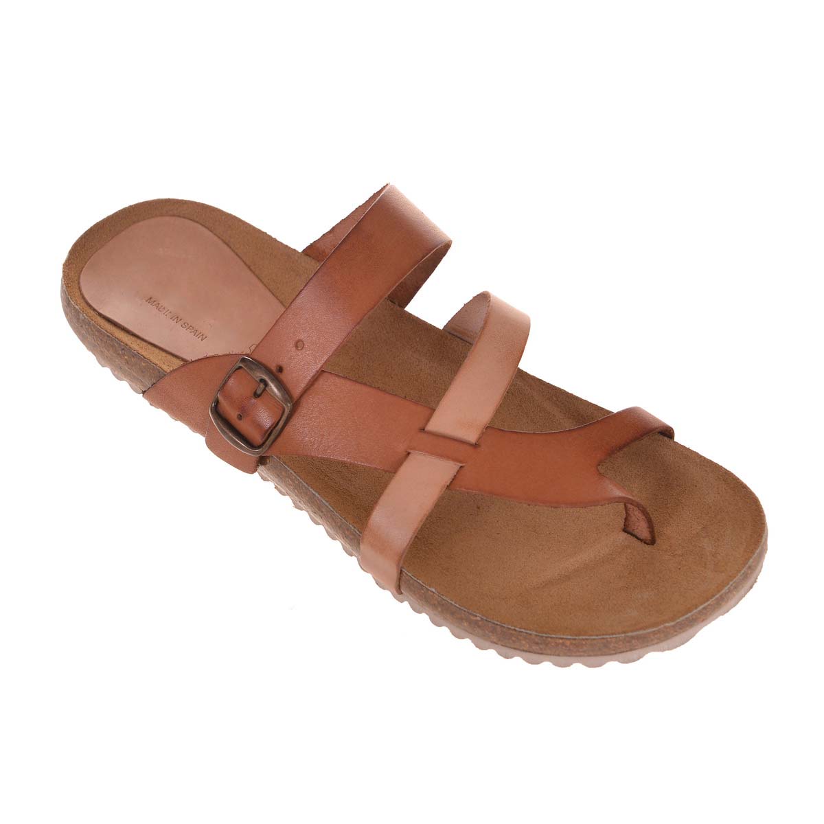 Sandale Dama de vara comode Tip Papuc Piele Naturala, Maro