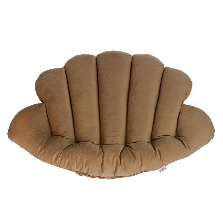 Perna moale din catifea pentru leagan/balansoar suspendat de gradina, dimensiune 80x55 cm, maro