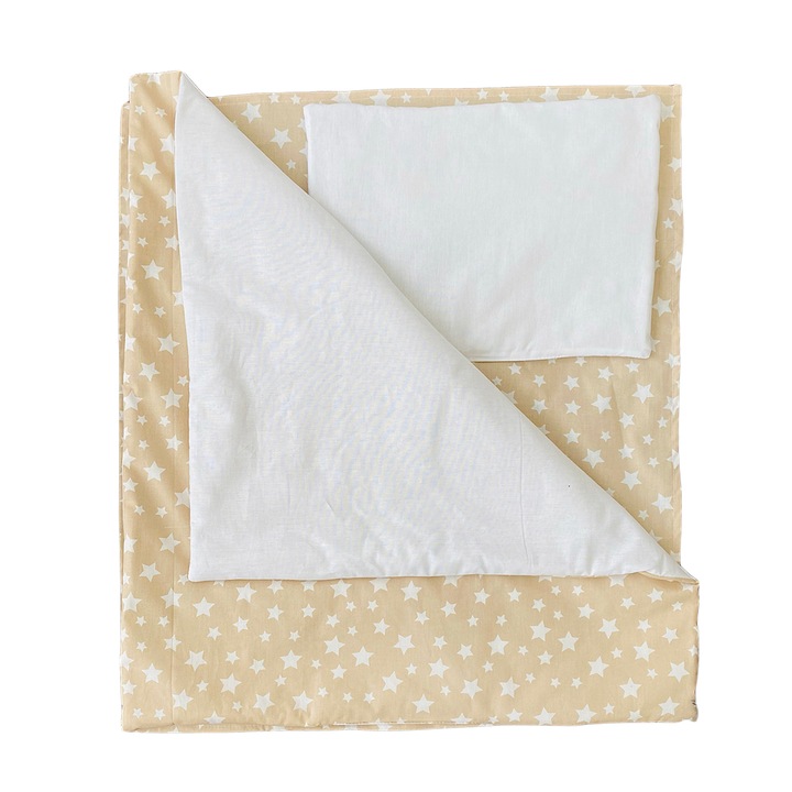 Set pilota pentru carucior, Kapinkata, Bumbac, Bej