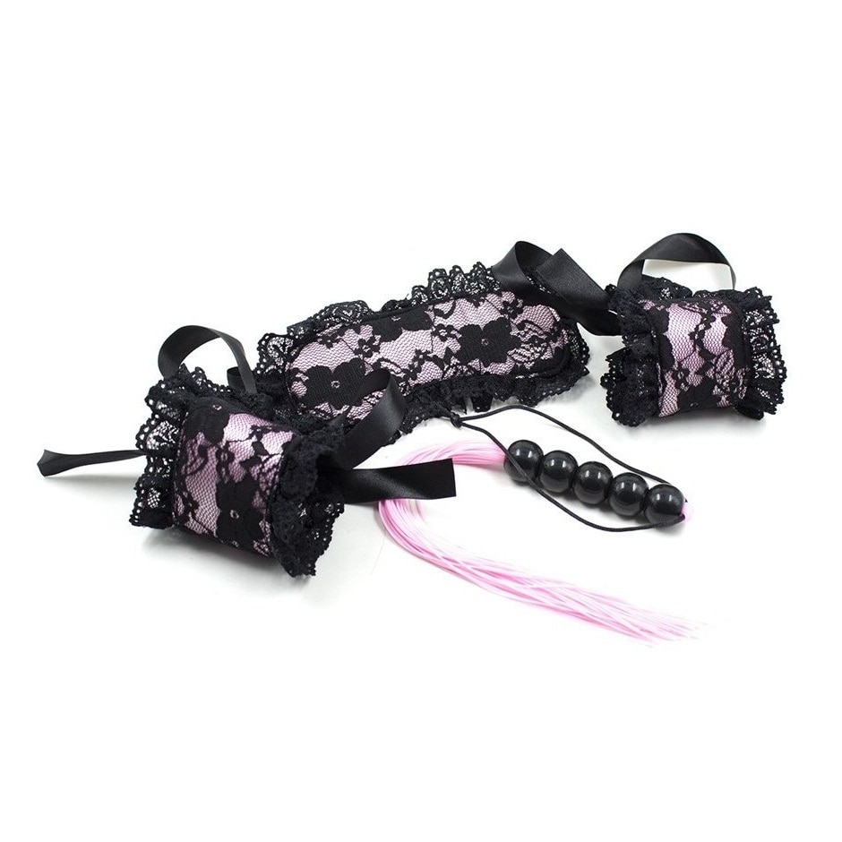 Set Bondage, Erotica, Romantic Lace, multicolor, 4 piese