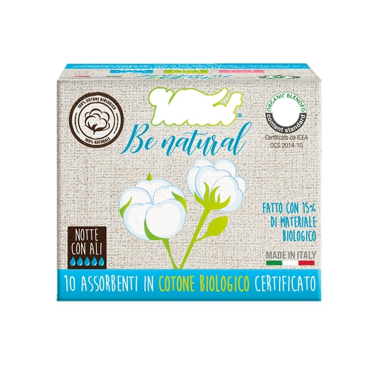 Absorbante de noapte din bumbac bio - 5 picaturi (10 buc) - Vivicot Be Natural