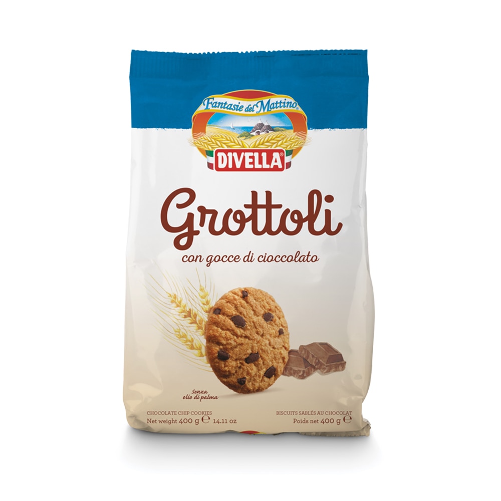 Biscuiti dulci Divella grottoli frollini cioccolato 400gr
