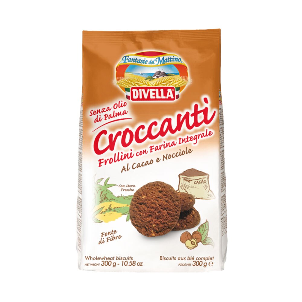 Biscuiti dulci Divella frollini al cacao integrale 300gr