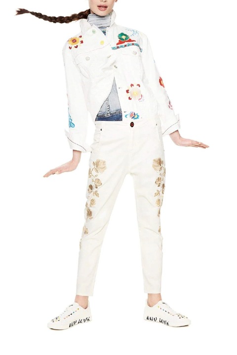 Blugi, Desigual, Belem Brazil, Alb, 24 US