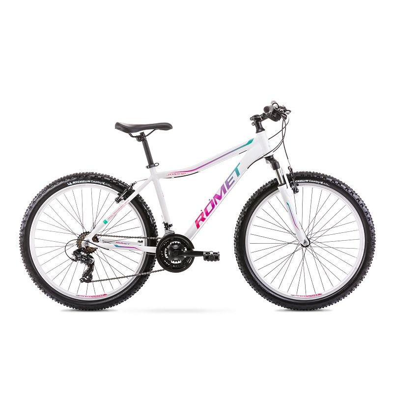 Bicicleta MTB Romet, Jolene 6.1, 26 R17 2021, Alb/Verde, Pentru Fetite