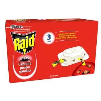 Capcane anti-insecte Gandaci 6 bucati Raid Capcane anti-insecte Gandaci 6 bucati Raid
