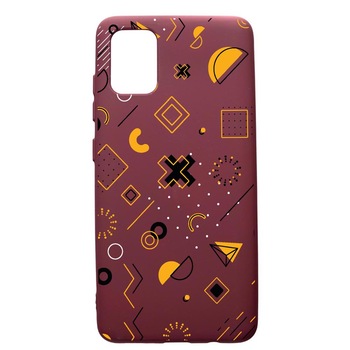 Husa Silicon Premium compatibila cu Samsung Galaxy S20 Plus, Symbols, cu interiorul din material textil, protectie camera, Burgundy, PBR763 Husa Silicon Premium compatibila cu Samsung Galaxy S20 Plus, Symbols, cu interiorul din material textil, protectie camera, Burgundy, PBR763
