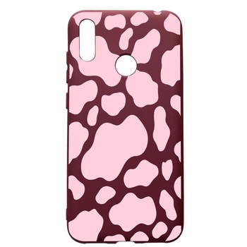 Husa Silicon Premium compatibila cu Huawei Y7 2019, Pink Cow, cu interiorul din material textil, protectie camera, Burgundy, PBR786 Husa Silicon Premium compatibila cu Huawei Y7 2019, Pink Cow, cu interiorul din material textil, protectie camera, Burgundy, PBR786