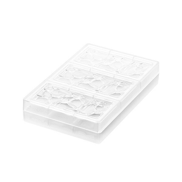 Forma tritan pentru ciocolata, Goccia T, 3 tablete de 15x7x0.8 cm