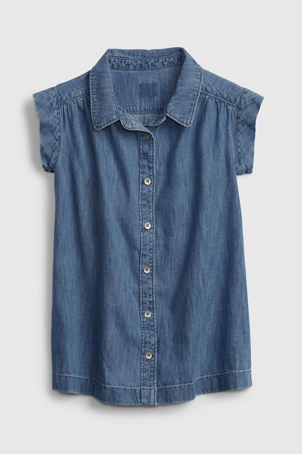 GAP, Rochie tip camasa din denim, Albastru