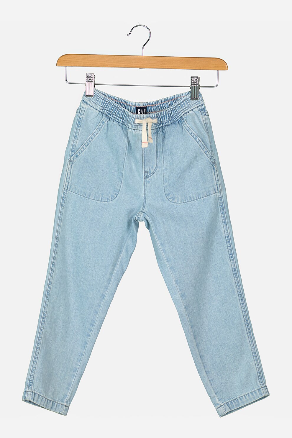 GAP, Jeggins cu cordon in talie, Albastru deschis