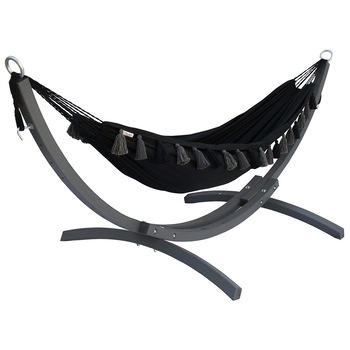 Set de gradina Koala - suport Dominica antracit cu hamac HT negru Set de gradina Koala - suport Dominica antracit cu hamac HT negru