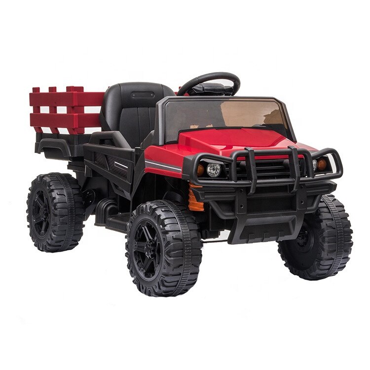 Masinuta electrica Off Road Rosu cu scaun de piele si roti EVA