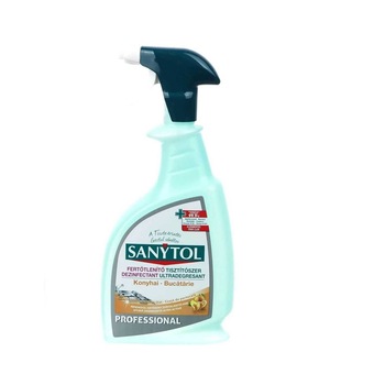 Dezinfectant ultradegresant pentru bucatarie Sanytol Professional, 750 ml Dezinfectant ultradegresant pentru bucatarie Sanytol Professional, 750 ml