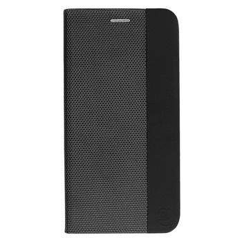 Husa pentru Samsung Galaxy S8 - tip carte, inchidere magnetica, buzunar interior, piele eco si material textil - Gekko Senso, Negru Husa pentru Samsung Galaxy S8 - tip carte, inchidere magnetica, buzunar interior, piele eco si material textil - Gekko Senso, Negru