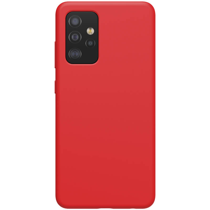 Husa silicon mat, cu interior din microfibra, pentru Samsung Galaxy A52, rosu- Nilkin Flex