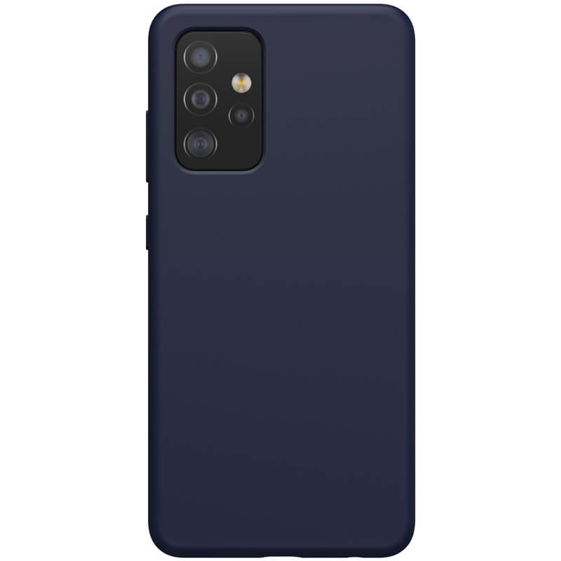 Husa silicon mat, cu interior din microfibra, pentru Samsung Galaxy A52, albastru- Nilkin Flex