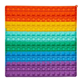 Jucarie interactiva antistres din silicon moale , Pop it Now JUMBO , 20cm , model patrat , multicolor Selling Depot ® Jucarie interactiva antistres din silicon moale , Pop it Now JUMBO , 20cm , model patrat , multicolor Selling Depot ®