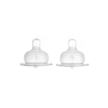 Set 2 tetine silicon super fin, gat larg, Minut Baby 3+ Set 2 tetine silicon super fin, gat larg, Minut Baby 3+