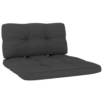 Set de 2 perne pentru canapea de gradina din paleti, vidaXL, Tesatura, 80 x 80 x 12 cm, Antracit Set de 2 perne pentru canapea de gradina din paleti, vidaXL, Tesatura, 80 x 80 x 12 cm, Antracit