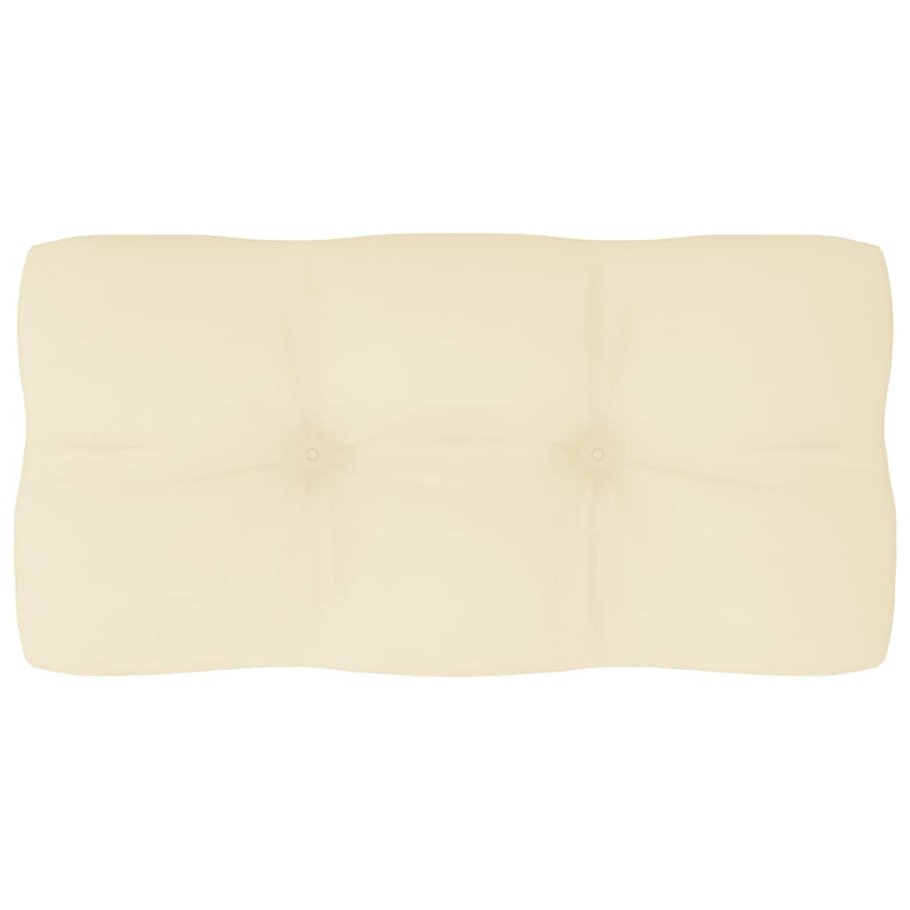 Perna decorativa de spate pentru canapea din paleti, vidaXL, Tesatura, 80 x 40 x 12 cm, Crem
