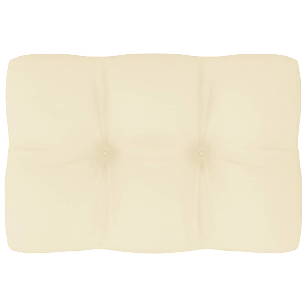 Perna decorativa de spate pentru canapea din paleti, vidaXL, Tesatura, 60 x 40 x 12 cm, Crem