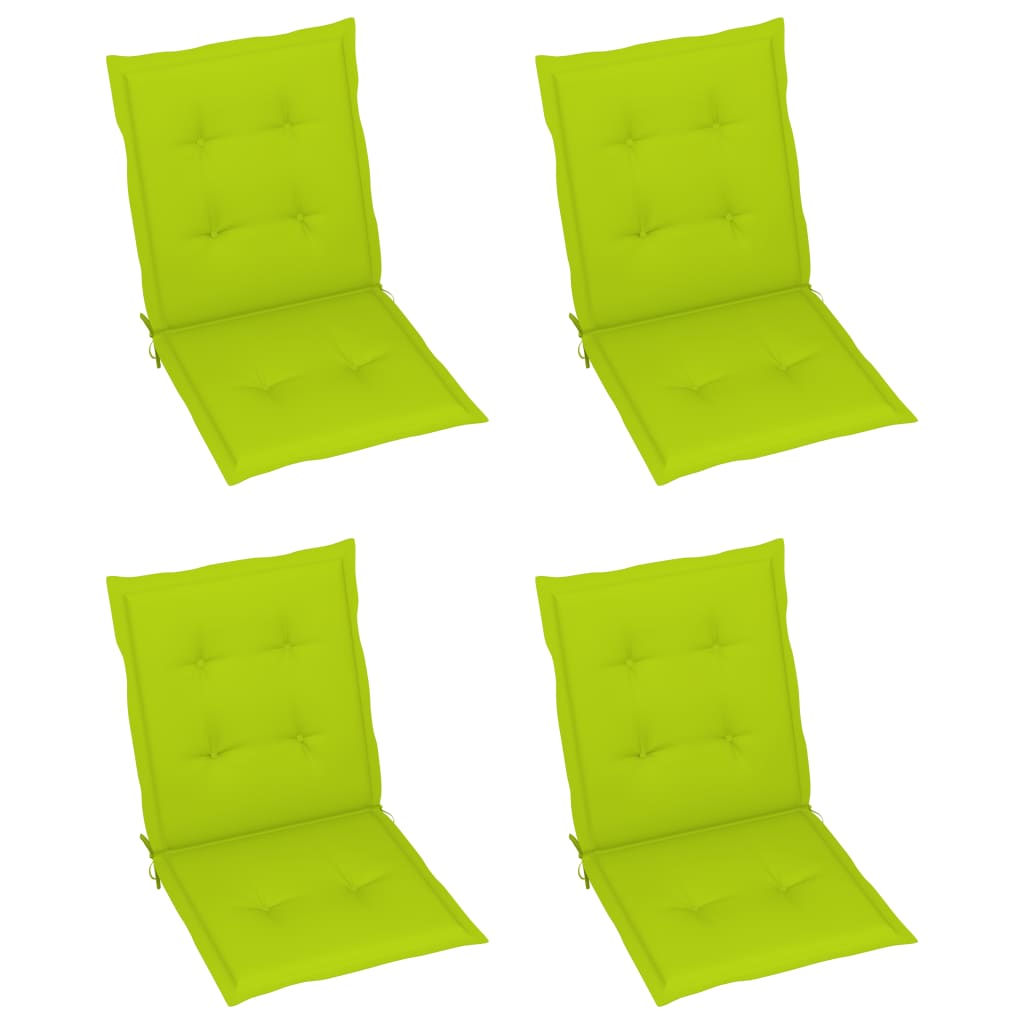 Set de 4 perne decorative pentru scaun de gradina, vidaXL, Tesatura, 100 x 50 x 4 cm, Verde deschis