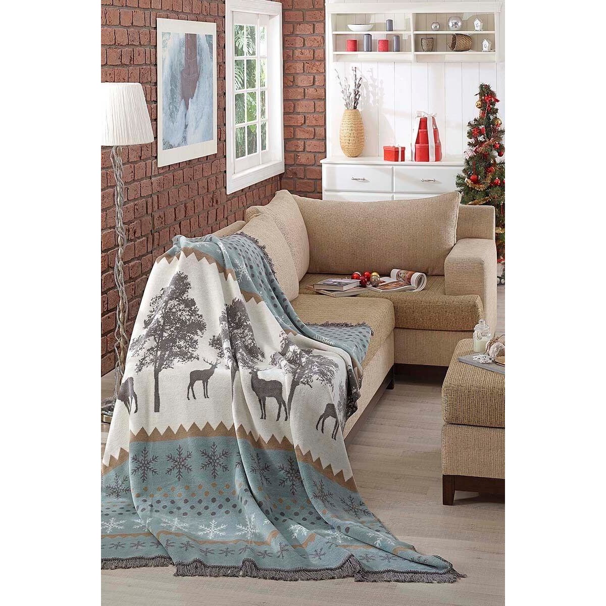 Patura Bumbac Pink Mint 150x200 cm